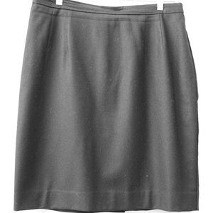 Panther, Size 18W, Black Lined Wool Pencil Skirt